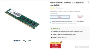 Patriot 2x4GB DDR3 1600MHz CL11 - nepoužité - 3