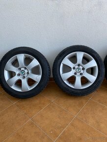 Alu disky 5x112 orig.škoda,pneu 205/55r16 - 3