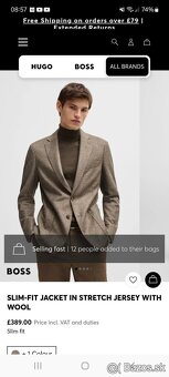 Nové pánske vlnené sako Hugo Boss - 3