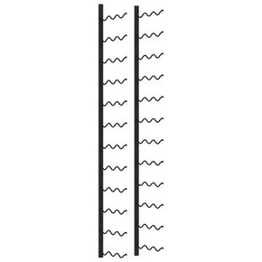 nástenný stojan na víno čierny, na 36 fliaš - 3