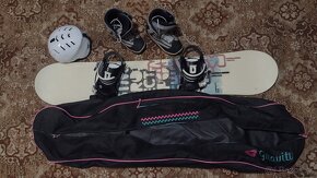 Snowboard, viazanie, obuv, prilba + púzdro na prenášanie - 3