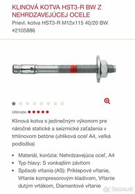 Expanzna / Klinova kotva Hilti HST3 - 3