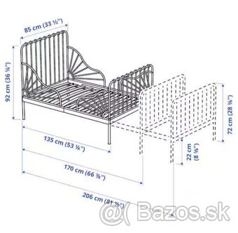 MINNEN Rám postele/rošt, biela Ikea - 3