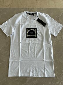 Karl Lagerfeld pánske tričko biele - 3