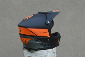 helma prilba shot mat. čierno oranžová - 3