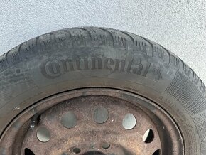 Zimné gumy Continental a plechové disky 185/65 R15 - 3