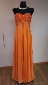 Šaty oranžové - nové, veľ.8, zníž.cena - ponúknite - 3