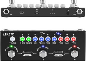gitarový multiefekt - 2 typy  NuX MG-300  ,  Lekato 8 IR CAB - 3
