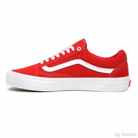 VANS Old Skool Pro - Red/White (Suede) - 3