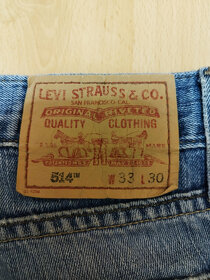 Pánske rifle Levi's / Levis slim straight 514 W33 L30 - 3