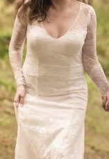 Exkluzívne svadobné šaty s čipkou šité na mieru,veľkosť 36 - 3