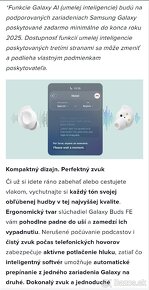 NOVÉ Samsung Galaxy Buds FE WHITE nerozbalené - 3