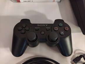 PS3 Slim 160GB + Ovládač + 8 hier - Funkčný stav - 3