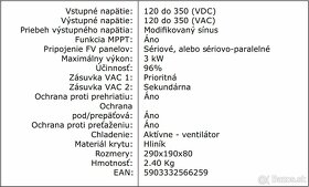 Solarny fotovoltaicky ohrev vody - MPPT-3000 - 3kW - 3