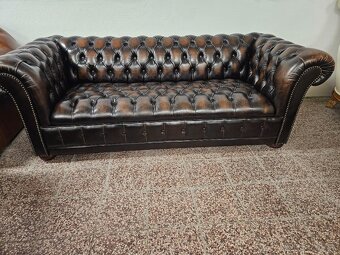 CHESTERFIELD ŠTÝL,DVOJFAREBNÁ KOŽENÁ - 3