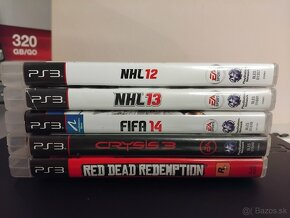 PS3 Slim 320GB s krabicou + Ovládač + 5 hier - 3