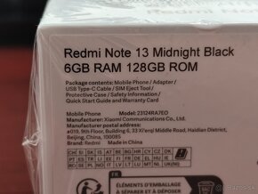 Xiaomi Redmi Note 13 6 GB/128 GB Midnight Black - 3