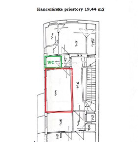 Prenájom kancelárske priestory 19,44 m2 Žilina, Mariánske ná - 3