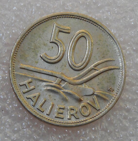 Mince: 50 Halierov 1941 UNC stav - Slovenský štát 1939-1945 - 3