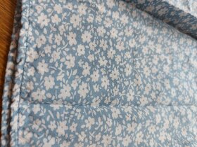 Košeľové jemné letné modré kvetinkové kvietkované šaty - 3