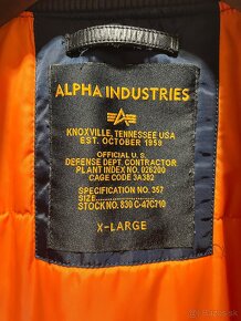 ALPHA INDUSTRIES MA-1 TT COAT BLUE - 3