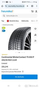 255/55 r19 111V CONTINENTAL TS850P SUV nové zimné pneumatiky - 3