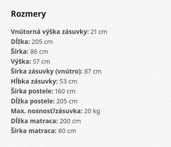 Rozkladacia posteľ 80x200 REZERVE - 3