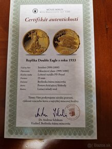 Zberatelska minca- Replika Double Eagle z roku 1933 - 3