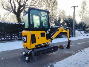 Minibagr JCB 19C-1, 1100mth, r. 2018, roztah.pásy, 2x lžíce - 3