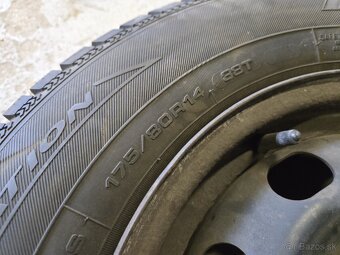 Plechové disky 5x100 + zimné pneumatiky 175/80r14 - 3