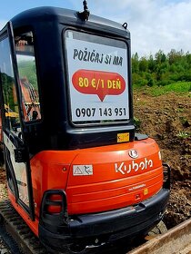 Prenájom minibágra 2,8t - Kubota - 3