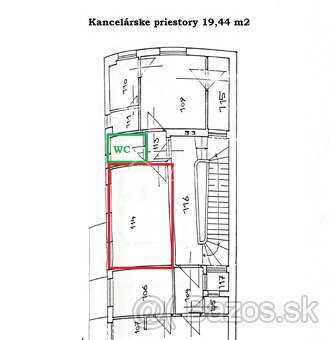 Prenájom kancelárske priestory 19,44 m2 Žilina, Mariánske ná - 3