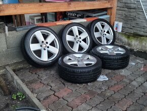 17" ALU 5x112 orig VW Volkswagen + letné pneu Barum 225/45 - 3