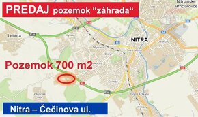 Predaj pozemku 700 m2 na výstavbu domu,  Čečinova ulica - Ni - 3