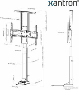 Stojan / výťah na TV Xantron PREMIUM-600HE Electric TV Lift - 3