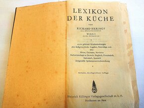 Predám knihu Lexikon der Kuche Richard Hering 1929 - 3