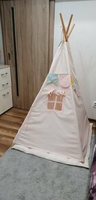 Detský stan Little Dutch TeePee Pink - 3