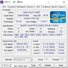 i5 2400S 1155 4 jadro úsporné 65W - 3