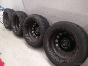 205/55r16 Pneumatiky zimné + plechové disky - 3