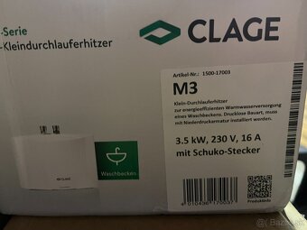 Clage M3 (pod umývadlo) - 3,5 kW/230V - 3