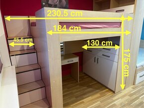 Detská izba komplet (2 postele, stoly, skriňa) - 3