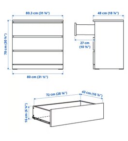 Komoda MALM biela - 3