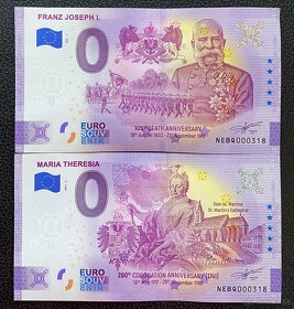 0 Euro Souvenir bankovky František Jozef I + Mária Terézia - 3