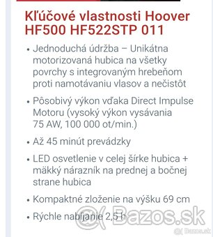 Predám tyčový vysávač Hoover - 3