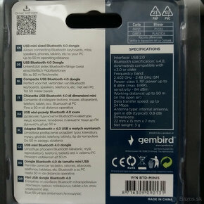 Gembird USB Bluetooth v4.0 dongle adaptér BTD-MINI5 - 3