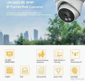 Hikvision kompatibilná 4K 8MP IR IP kamera - 3