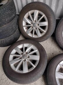 4ks alu disky orig. VW 5x112 R15 + pneu - 3