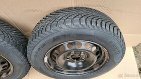 VW disky 5x112, ET 43, zimné Pirelli 195 / 65 R15 - 3