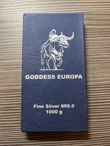 Investicne striebro 1kg Goddes Europa - 3