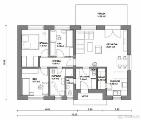 4 IZBOVÝ BUNGALOV S MODERNOU ARCHITEKTÚROU - 3